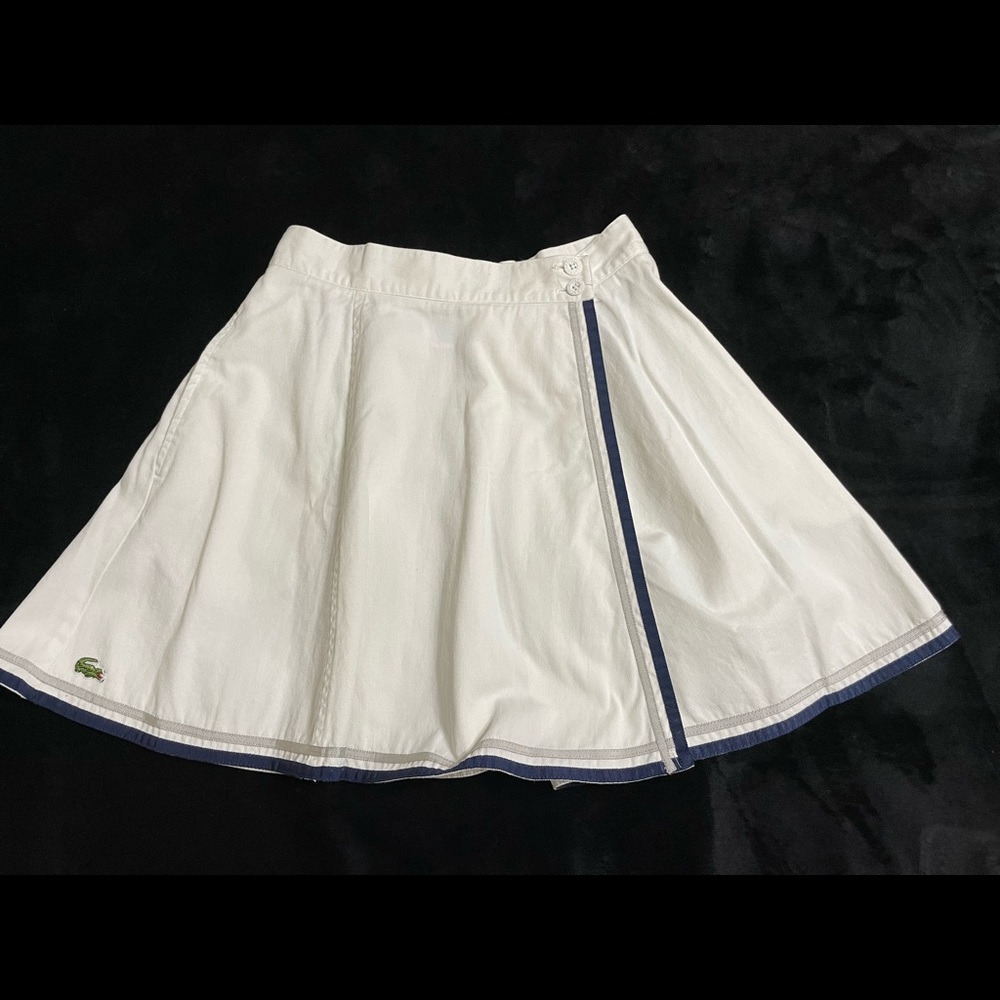 Vintage LACOSTE High waisted Pleated Tennis skirt size 10